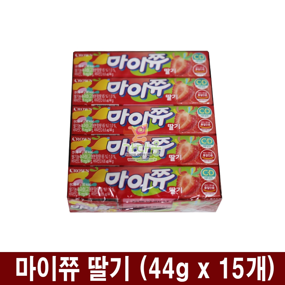 800 크라운 마이쮸 딸기 44g *15개