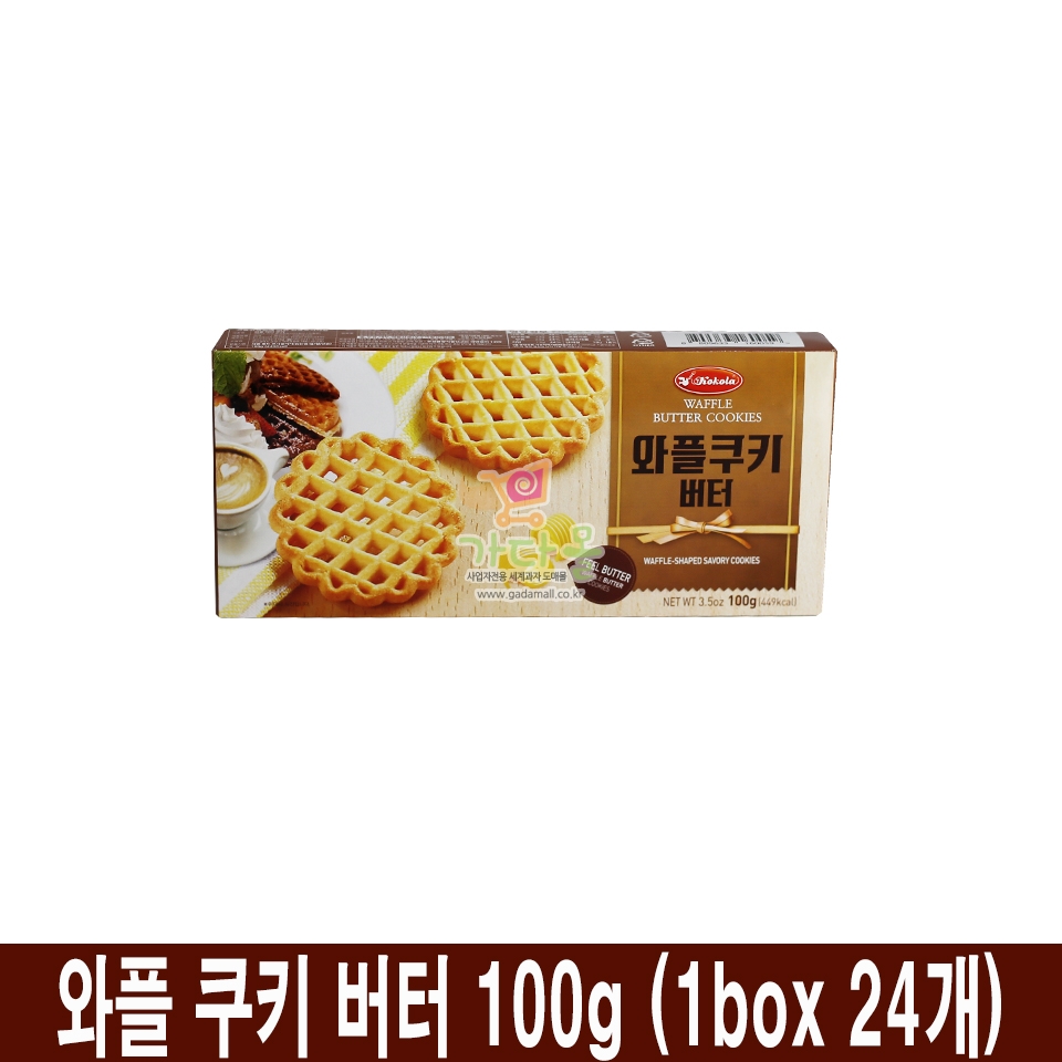 (행사) 1500 와플 쿠키 버터 100g (1박스 24개) (가격인상)