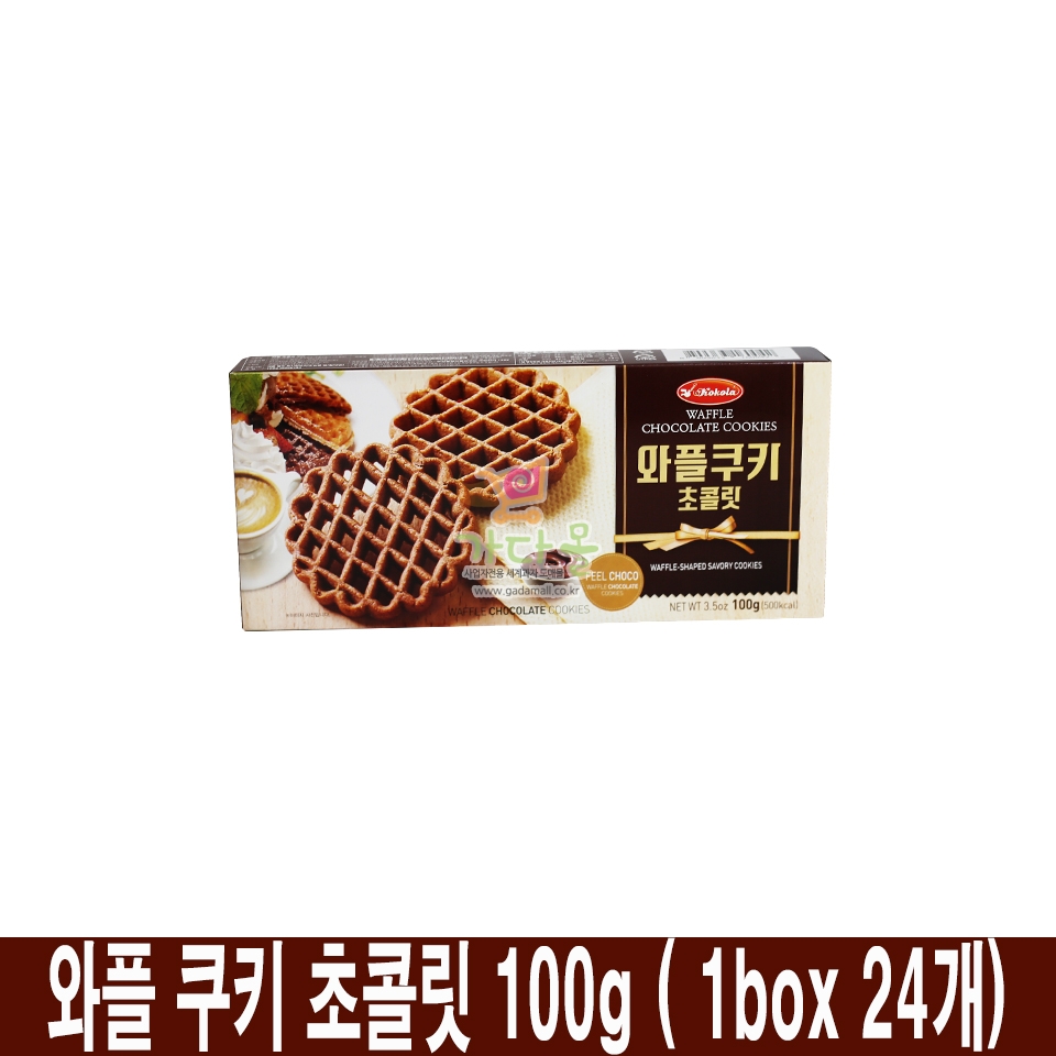 (행사) 1500 와플 쿠키 초콜릿 100g (1박스 24개) (가격인상)