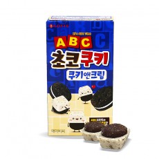 1200 롯데 ABC 초코쿠키 쿠키앤 크림 50g (1박스 32개)