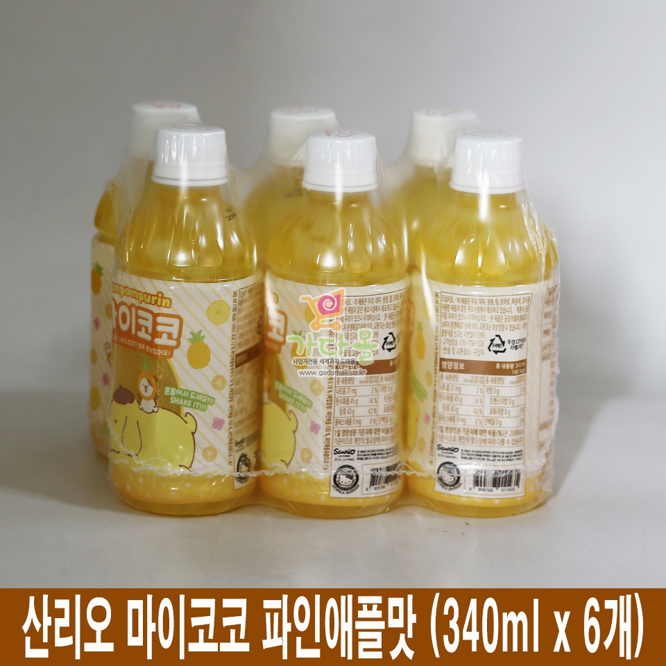 2000 산리오 마이코코 파인애플맛 340ml *6개