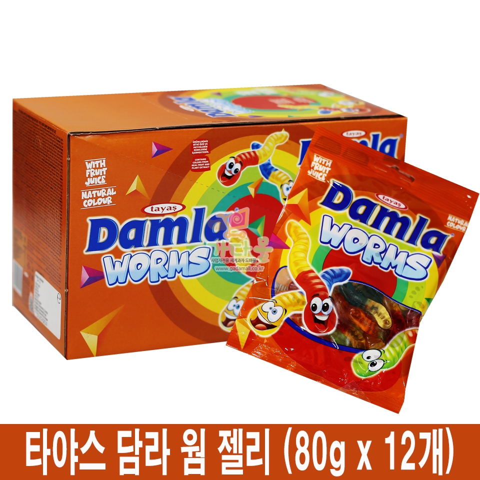1500 타야스 담라 웜 젤리 80g *12개
