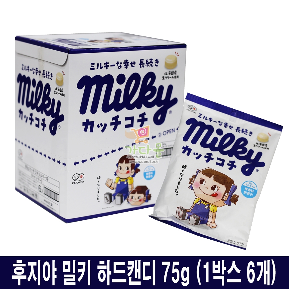 (행사) 4000 후지야 밀키 하드캔디 75g (1박스 6개)