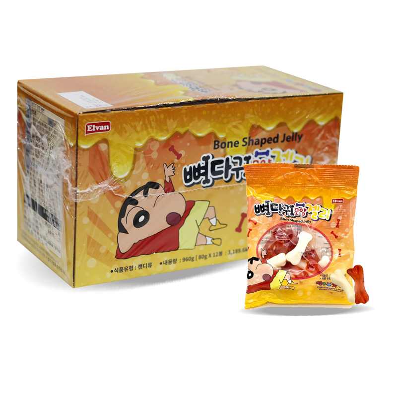 500 뼈다귀 모양 젤리 80g *12개