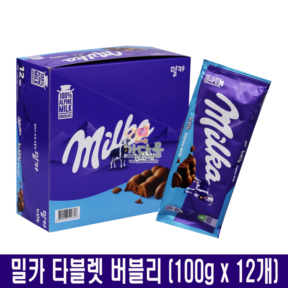 3000 밀카 타블렛 버블리 100g *12개