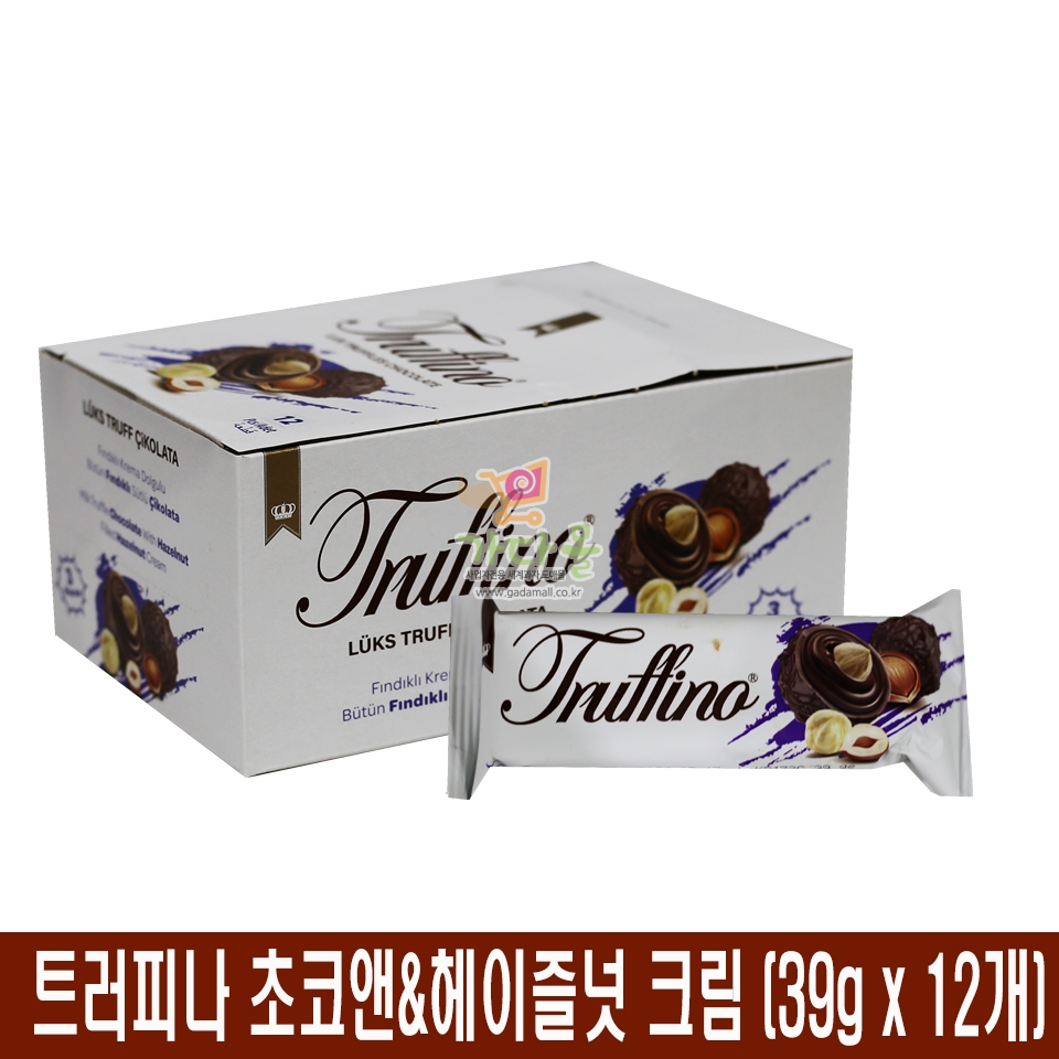 (행사) 1000 트러피나 초코앤&헤이즐넛 크림 39g *12개