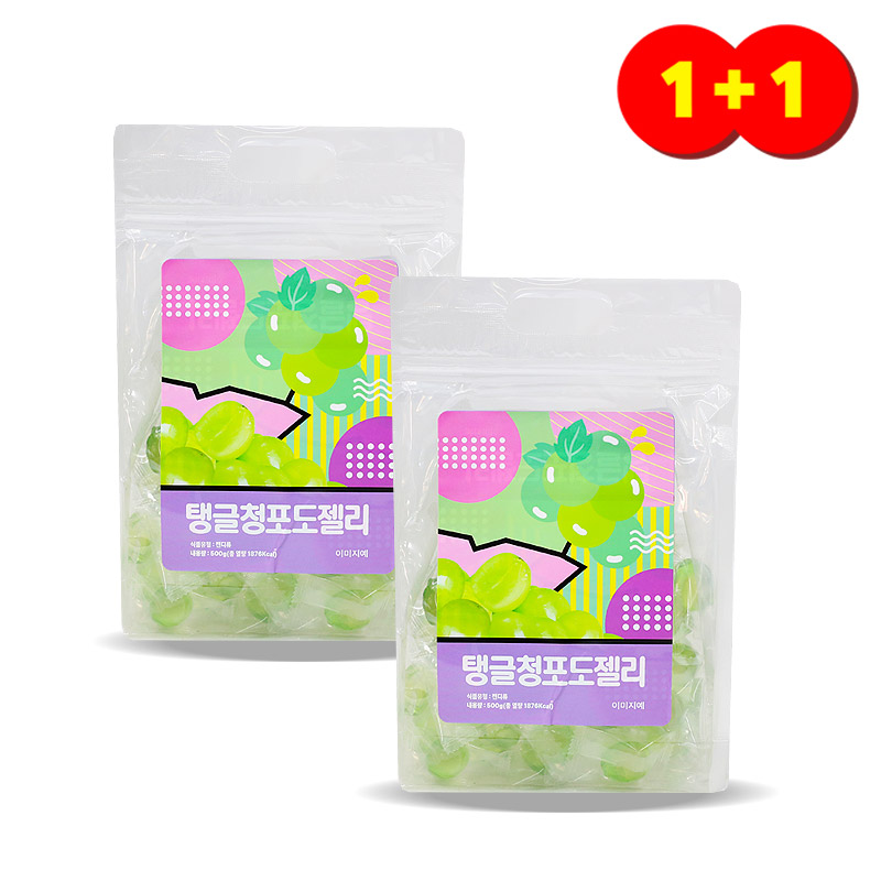 ★1+1행사 피치 탱글 청포도젤리 500g+500g 