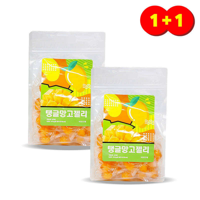 ★1+1행사 피치 탱글 망고젤리 500g+500g