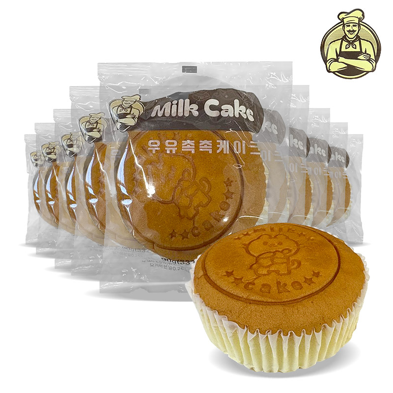 1000 목화 우유촉촉 케이크 90g *10봉 (1박스 30개) 천원빵