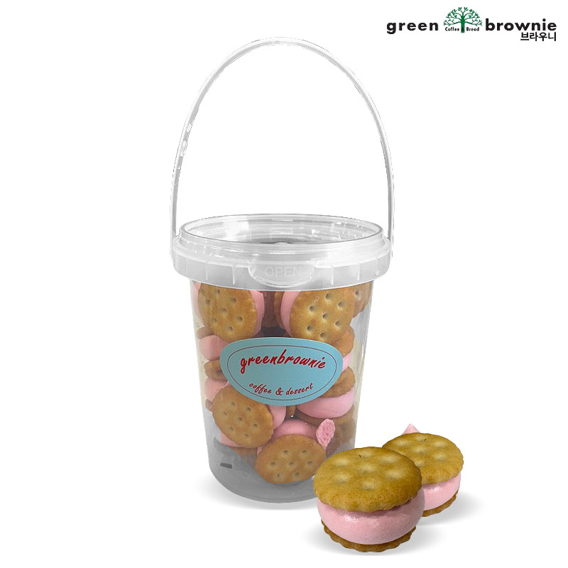 6800 그린브라우니 순수 딸기 크래커 머랭쿠키 50g *4개
