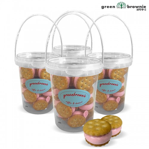 6800 그린브라우니 순수 딸기 크래커 머랭쿠키 50g *4개