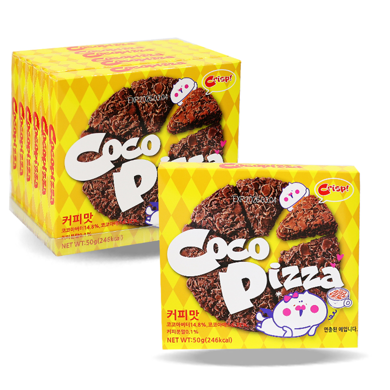 (행사) 2000 투데이 코코 피자 모양 커피맛 50g*6개