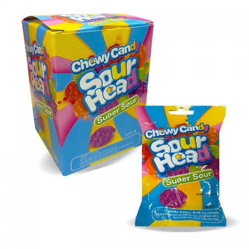 600 유앤아이 사워헤드 츄잉캔디 15g*12개