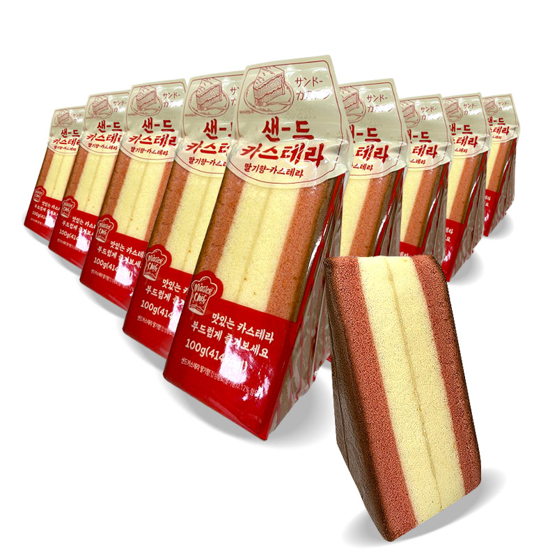 1000 샌드카스테라 딸기향 100g*10봉 (한박스 40개) 천원빵