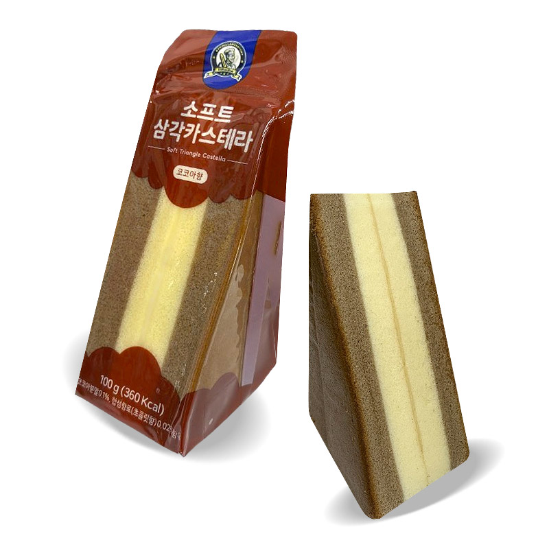 1000 소프트 삼각 카스테라 코코아향 100g*10봉 (한박스 32개) 천원빵