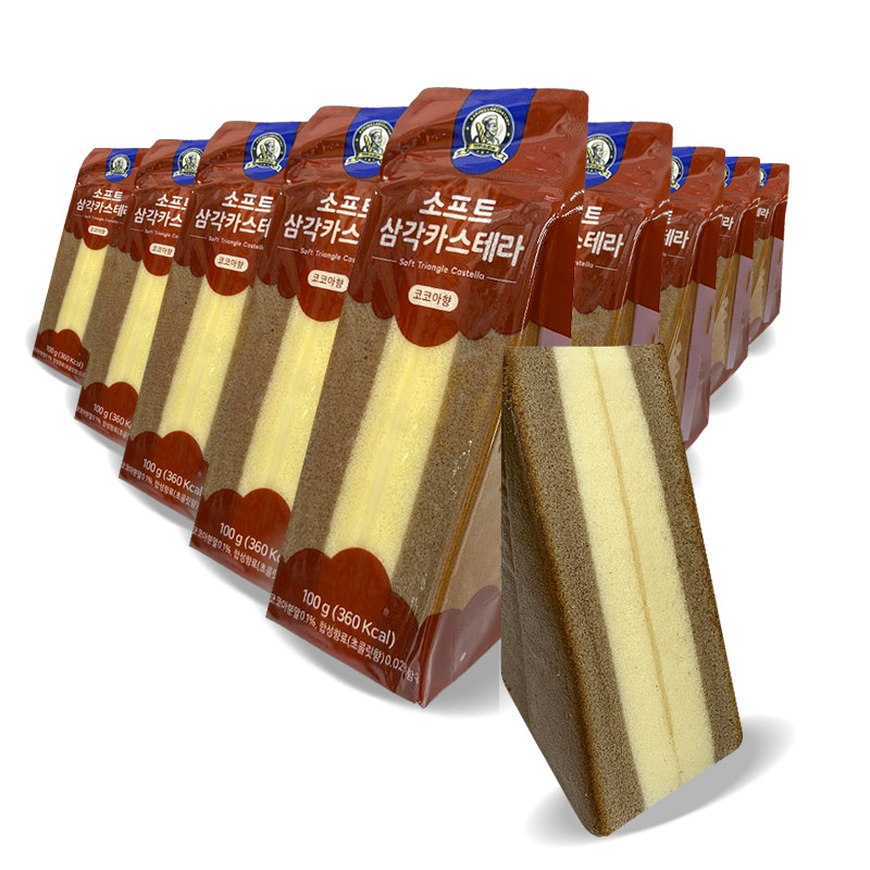 1000 소프트 삼각 카스테라 코코아향 100g*10봉 (한박스 32개) 천원빵